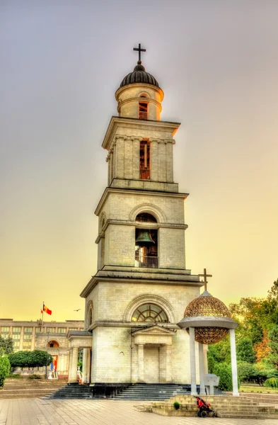 Bell tower of the Nativity Cathedral in Chisinau - Moldova — Stock Photo, Image