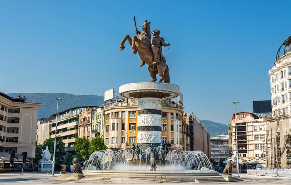 Alexandr velký pomník ve Skopje - Makedonie — Stock fotografie