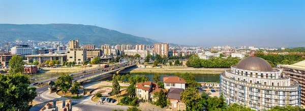 Panorama of Skopje from the fortress - Macedonia — Stock Photo, Image