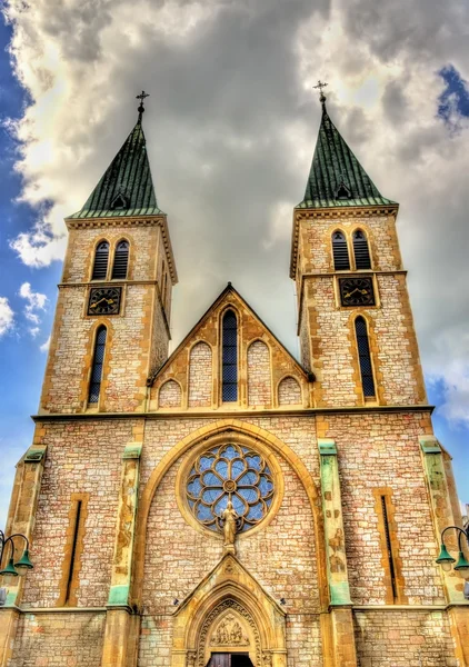 The Sacred Heart Cathedral in Sarajevo - Bosnia and Herzegovina — Stock Photo, Image