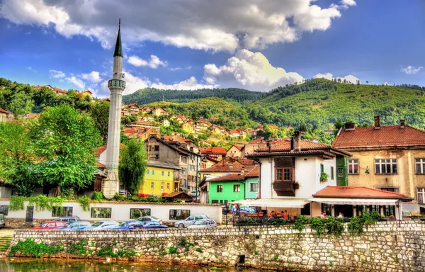 Вид на исторический центр Сараево - Босния и Герцеговина — стоковое фото