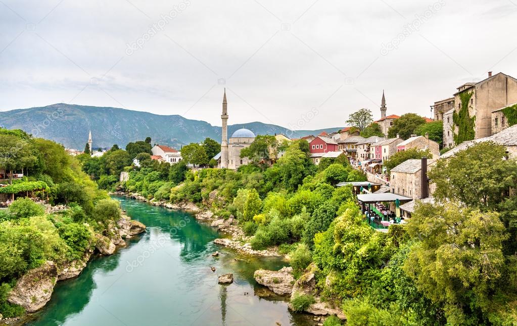 View of Mostar old town - Herzegovina