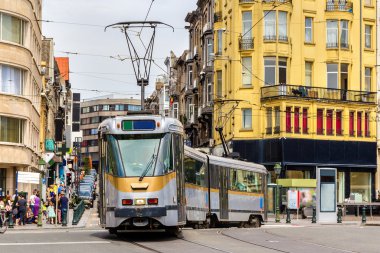 Eski Brüksel - Belçika street Tramvayda
