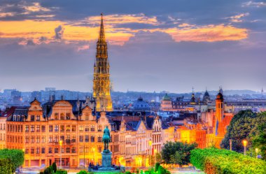 vista do centro da cidade de Bruxelas - Bélgica