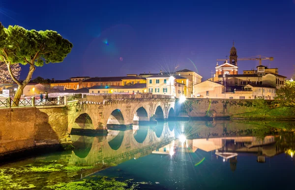 Bro av Tiberiusen i Rimini - Italien — Stockfoto