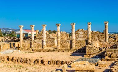 Paphos Archaeological Park - Kıbrıs Roma sütunları