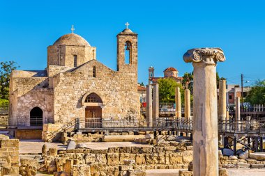 Panagia Chrysopolitissa Basilica in Paphos - Cyprus clipart