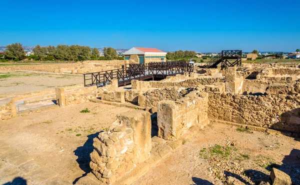 Ruínas antigas no Parque Arqueológico de Paphos - Chipre — Fotografia de Stock