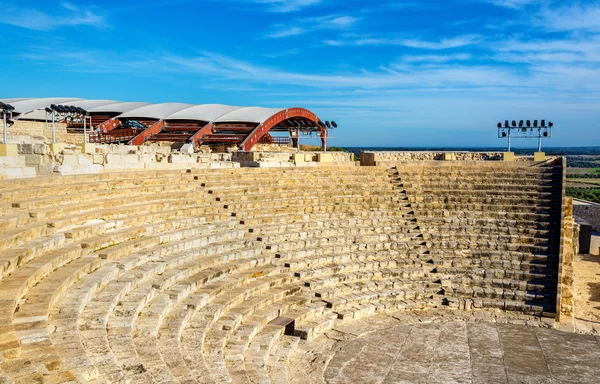 Ősi amfiteátrum a Kourion - Ciprus — Stock Fotó