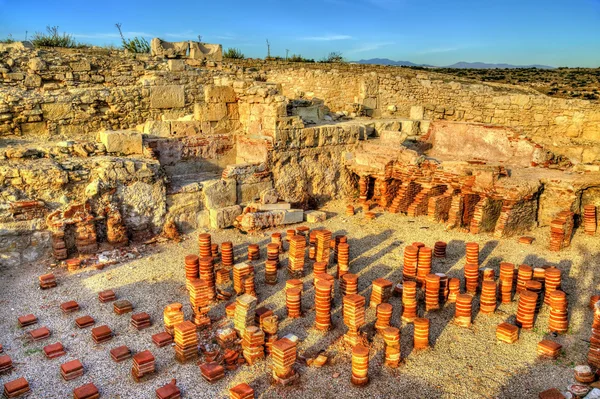 Ruinas de Kourion, una antigua ciudad griega en Chipre — Foto de Stock