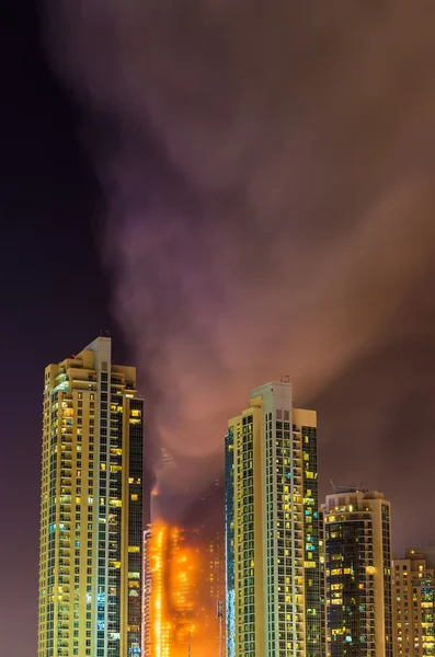 Brand ongeval in Dubai op New Year's Eve 2016 — Stockfoto