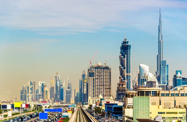 Gökdelenler Dubai şehir, Birleşik Arap Emirlikleri — Stok fotoğraf