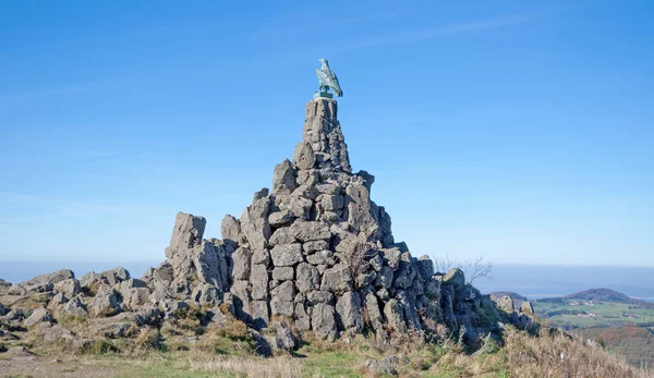 Letec Memorial, Wasserkuppe Mountain, Bayerische, Hesensko, Německo — Stock fotografie