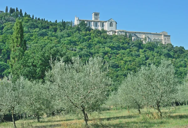 San Francesco Basilika, assisi, umbrien, italien — Stockfoto