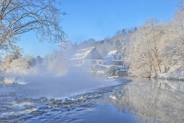 River Wupper, Wipperaue, Solingen, Bergisches Land, Alemania — Foto de Stock