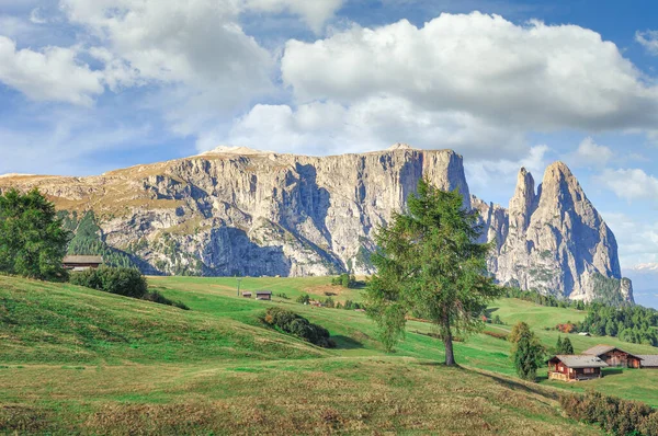 Seiser Alm Mount Schlern Dél Tirol Olaszország — Stock Fotó