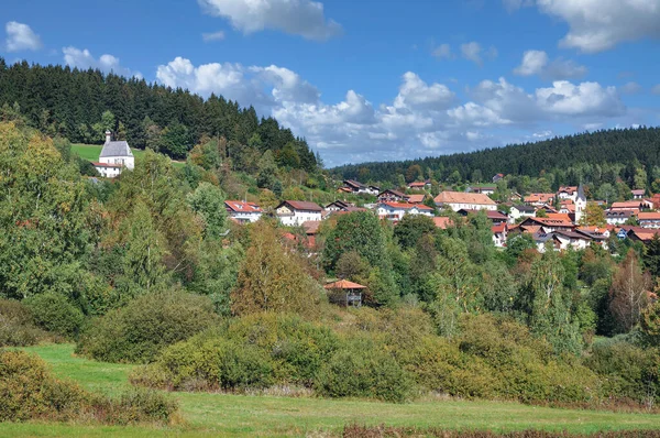 Byn Sankt Englmar Bayerska Skogen Tyskland — Stockfoto