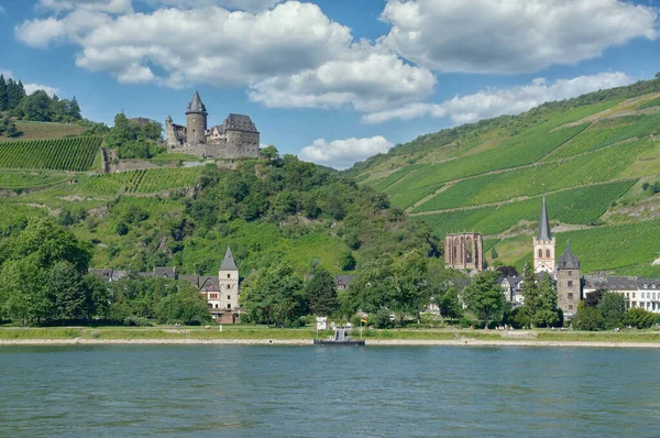 Wine Village Bacharach Rhine River Germany — стокове фото