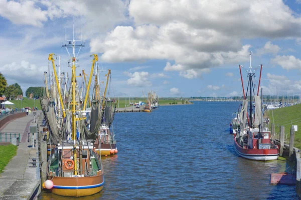 Hafen Greetsiel Der Nordsee Ostfriesland Niedersachsen Deutschland — Stockfoto