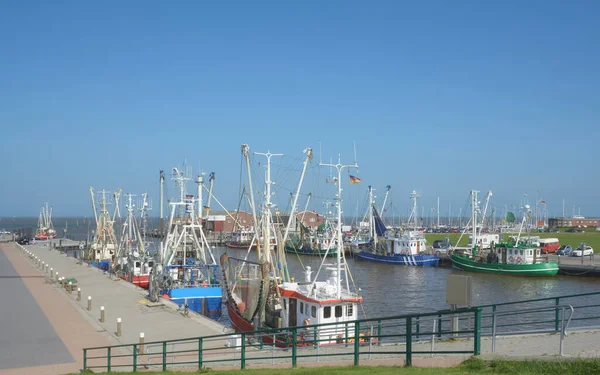 Accumersiels Hamn Nära Dornum Nordsjön Östfrisien Nedre Sachsen Tyskland — Stockfoto