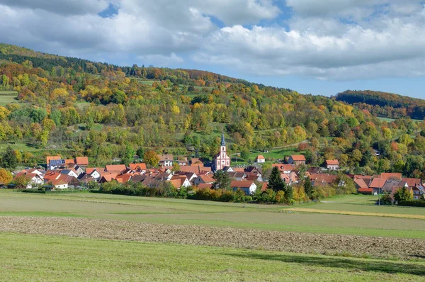 Ідилічний Ландшафт Осінньої Осені Роені Німеччина — стокове фото