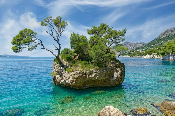 Брела Ривьера Макарска Адриатическое Море Далмация Хорватия — стоковое фото