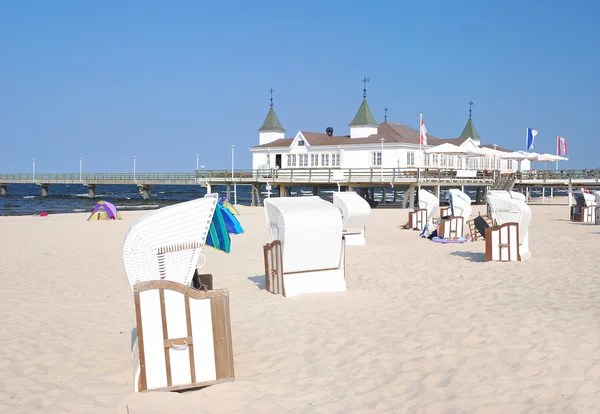 Ahlbeck, hogy Usedom-szigetén, Balti-tenger, Mecklenburg-Vorpommern, Németország — Stock Fotó