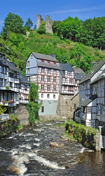 Monschau στο Eifel, το εθνικό πάρκο Eifel, περιοχή του Eifel, Γερμανία — Φωτογραφία Αρχείου