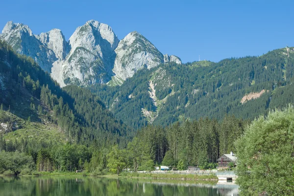 Lake Gosausee and Dachstein Mountain,Alps,upper Austria,Austria — Stock Photo, Image