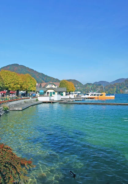 San Gilgen en el lago Wolfgangsee, Salzburger Land, Alpes, Austria — Foto de Stock