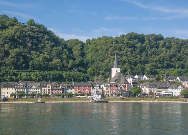 Sankt Goar, Rhine River, Middle Rhine Valley, Alemanha — Fotografia de Stock