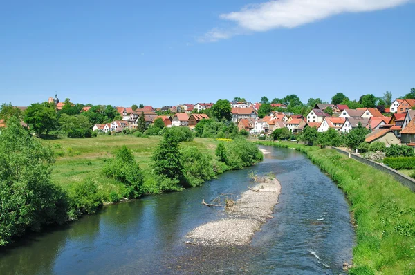 Breitungen, Rivière Werra, Thuringe, Allemagne — Photo