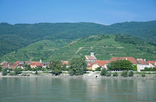 Vale do Wachau perto de Aggsbach, Rio Danúbio, Áustria — Fotografia de Stock