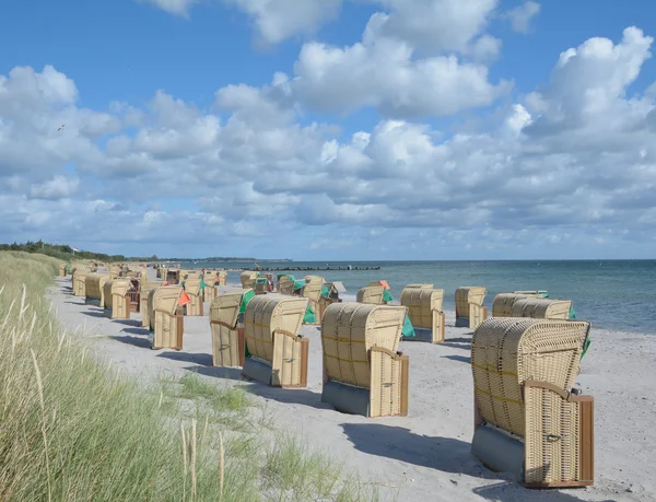 Południowej plaży, Burgtiefe, Fehmarn, Morze Bałtyckie, Niemcy — Zdjęcie stockowe