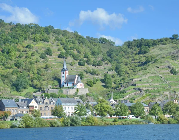 Hatzenport, Sungai Mosel, Cochem, Mosel Valley, Rhineland-Palatinate, Jerman — Stok Foto