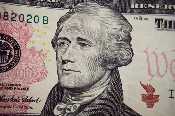 Alexander Hamilton portrait from ten dollar bill