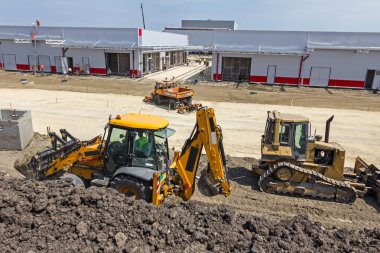 Şantiye görünümünün üst.