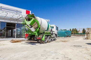 Beton karıştırıcı.