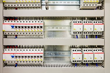 Anahtarları sigorta, yakın çekim otomatik elektrik paneli vardır.