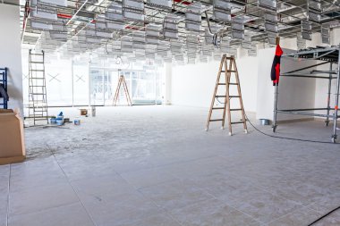 Askıya alınmış ofis tavan, iş Duraklat 