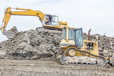 Ağır inşaat makine inşaat alanı tesviye
