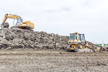 Ağır inşaat makine inşaat alanı tesviye