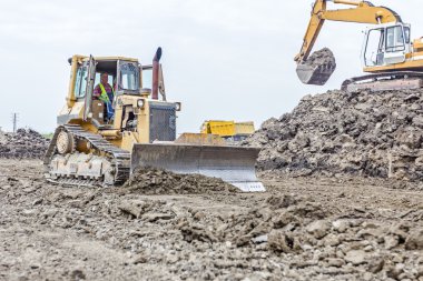 Ağır inşaat makine inşaat alanı tesviye