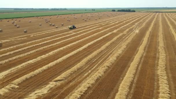 Dessus Déplacement Poupée Vue Rotation Sur Tracteur Comme Tirant Presse — Video