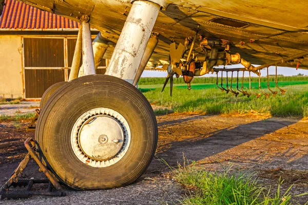 Uçak tekerlek — Stok fotoğraf