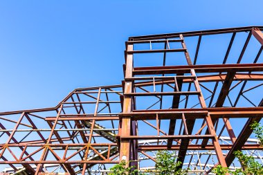 Kırsal terkedilmiş çelik konstrüksiyon