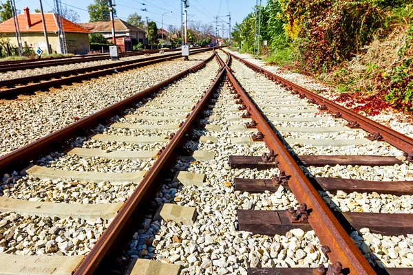 Replaced railroad sleepers — Stock Photo, Image