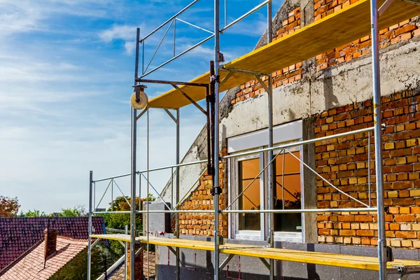 Neue Fassade am neuen Haus — Stockfoto