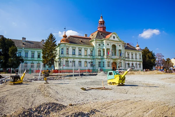 Kompaktor gleby w budowie — Zdjęcie stockowe