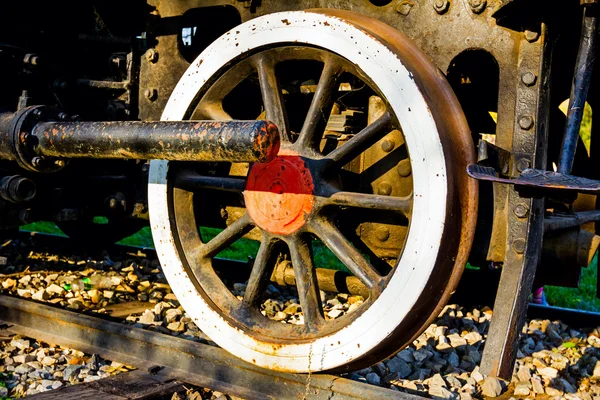 Ayrıntı Buhar lokomotif sergi — Stok fotoğraf